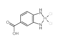 cis-(4-Carboxy-o-phenylenediammine)dichloroplatinum(II) structure