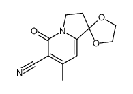 7'-METHYL-5'-OXO-3',5'-DIHYDRO-2'H-SPIRO[[1,3]DIOXOLANE-2,1'-INDOLIZINE]-6'-CARBONITRILE Structure