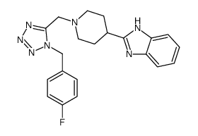 (9ci)-2-[1-[[1-[(4-氟苯基)甲基]-1H-四唑-5-基]甲基]-4-哌啶基]-1H-苯并咪唑结构式