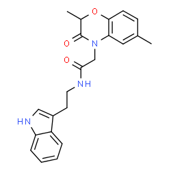 4H-1,4-Benzoxazine-4-acetamide,2,3-dihydro-N-[2-(1H-indol-3-yl)ethyl]-2,6-dimethyl-3-oxo-(9CI)结构式