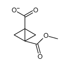 3-methoxycarbonylbicyclo[1.1.0]butane-1-carboxylate结构式