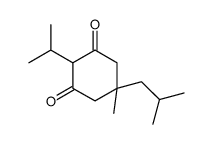 5-methyl-5-(2-methylpropyl)-2-propan-2-ylcyclohexane-1,3-dione结构式