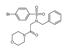 N-benzyl-4-bromo-N-(2-morpholin-4-yl-2-oxoethyl)benzenesulfonamide结构式