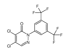 2-[3,5-bis(trifluoromethyl)phenyl]-4,5-dichloropyridazin-3-one结构式