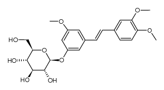 (E)-3'-β-D-Glucopyranosyloxy-3,4,5'-trimethoxystilbene Structure