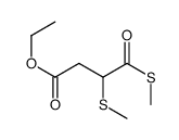 ethyl 3,4-bis(methylsulfanyl)-4-oxobutanoate结构式