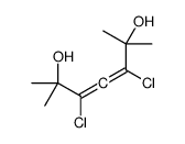 3,5-dichloro-2,6-dimethylhepta-3,4-diene-2,6-diol结构式