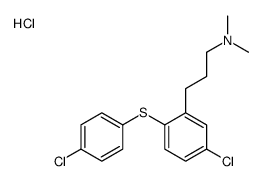 3-[5-chloro-2-(4-chlorophenyl)sulfanylphenyl]-N,N-dimethylpropan-1-amine,hydrochloride结构式