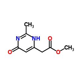 2-甲基-4-羟基-6-嘧啶乙酸甲酯结构式