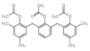 Phenol,2,6-bis[[2-(acetyloxy)-3,5-dimethylphenyl]methyl]-,1-acetate Structure