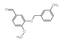 4-甲氧基-3-[(3-甲基苄基)氧基]苯甲醛结构式