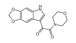 1-(5H-[1,3]dioxolo[4,5-f]indol-7-yl)-2-morpholin-4-ylethane-1,2-dione结构式