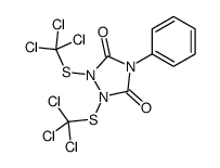 4-phenyl-1,2-bis(trichloromethylsulfanyl)-1,2,4-triazolidine-3,5-dione Structure