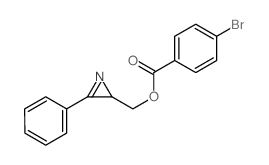 Benzoic acid, 4-bromo-,(3-phenyl-2H-azirin-2-yl)methyl ester structure
