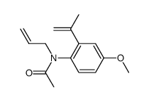 N-allyl-N-acetyl-2-isopropenyl-4-methoxyaniline结构式