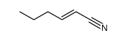 trans-1-cyanopent-1-ene结构式