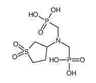 [[[(Tetrahydrothiophene 1,1-dioxide)-3-yl]imino]bis(methylene)]bisphosphonic acid structure