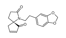 (5S)-1-[2-(3,4-methylenedioxyphenyl)ethyl]-1-azaspiro[4.4]non-7-ene-2,6-dione结构式
