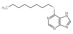 6-octylsulfanyl-7H-purine结构式