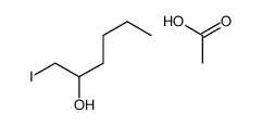 acetic acid,1-iodohexan-2-ol Structure