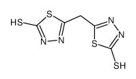 5-[(2-sulfanylidene-3H-1,3,4-thiadiazol-5-yl)methyl]-3H-1,3,4-thiadiazole-2-thione Structure