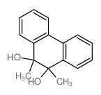 9,10-Phenanthrenediol,9,10-dihydro-9,10-dimethyl-结构式