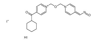 [1-[[4-(cyclohexanecarbonyl)pyridin-1-ium-1-yl]methoxymethyl]pyridin-4-ylidene]methyl-oxoazanium,diiodide Structure