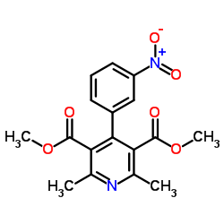 2,6-二甲基-4-(3-硝基苯基)-吡啶-3,5-二羧酸二甲酯结构式