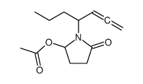 (1-hepta-1,2-dien-4-yl-5-oxopyrrolidin-2-yl) acetate结构式