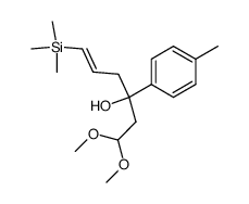 (E)-1,1-dimethoxy-3-(p-tolyl)-6-(trimethylsilyl)hex-5-en-3-ol结构式