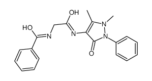 N-[2-[(1,5-dimethyl-3-oxo-2-phenylpyrazol-4-yl)amino]-2-oxoethyl]benzamide结构式