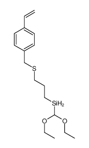 diethoxymethyl-[3-[(4-ethenylphenyl)methylsulfanyl]propyl]silane Structure