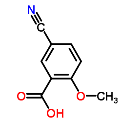 5-氰基-2-甲氧基苯甲酸结构式
