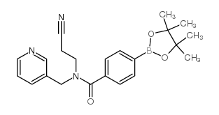 N-(2-氰基-乙基)-n-吡啶-3-甲基-4-(4,4,5,5-四甲基-[1,3,2]二噁硼烷-2-基)-苯甲酰胺结构式