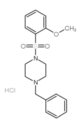 1-苄基-4-(2-甲氧基-苯磺酰基)-哌嗪盐酸盐结构式