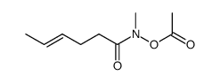 O-acetyl-N-(hex-4-enoyl)-N-methylhydroxylamine Structure