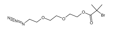 2-bromo-2-methylpropionic acid 2-[2-(2-azidoethoxy)ethoxy]ethyl ester结构式