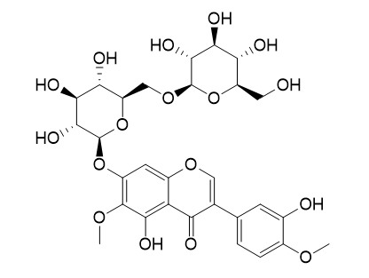 鸢尾甲苷A-6''-O-葡萄糖苷结构式