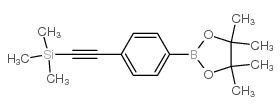 4-[(三甲基甲硅烷基)乙炔基]苯基硼酸频哪醇酯结构式