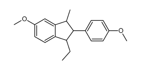 1-ethyl-5-methoxy-2-(4-methoxy-phenyl)-3-methyl-indan结构式
