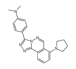 N,N-dimethyl-4-(7-pyrrolidin-1-yl-[1,2,4]triazolo[3,4-a]phthalazin-3-yl)aniline结构式