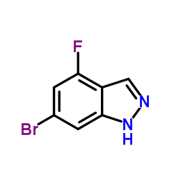 6-溴-4-氟-1H-吲唑结构式