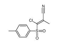 3-chloro-2-methyl-3-(4-methylphenyl)sulfonylprop-2-enenitrile结构式