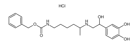 {5-[2-(3,4-Dihydroxy-phenyl)-2-hydroxy-ethylamino]-hexyl}-carbamic acid benzyl ester; hydrochloride Structure