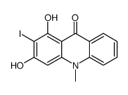 1,3-dihydroxy-2-iodo-10-methylacridin-9-one结构式