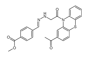 methyl 4-[(E)-[[2-(2-acetylphenothiazin-10-yl)-2-oxoethyl]hydrazinylidene]methyl]benzoate结构式