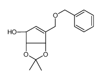 (3aS,6aR)-6-[(Benzyloxy)methyl]-2,2-dimethyl-4,6a-dihydro-3aH-cyc lopenta[d][1,3]dioxol-4-ol Structure