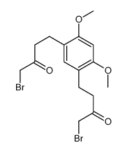 1-bromo-4-[5-(4-bromo-3-oxobutyl)-2,4-dimethoxyphenyl]butan-2-one结构式