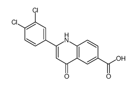 2-(3,4-dichlorophenyl)-4-oxo-1H-quinoline-6-carboxylic acid Structure