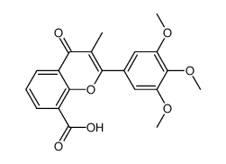 3',4',5'-trimethoxy-3-methylflavone-8 -carboxylic acid Structure